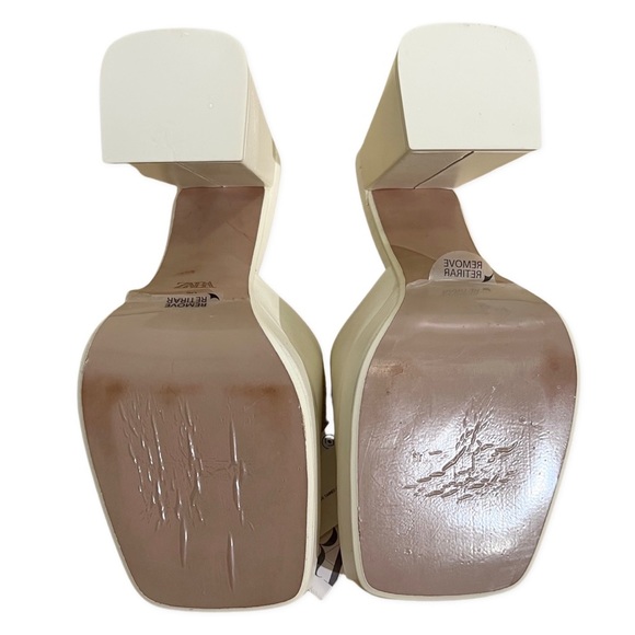 ๐ Brand New Leather Chunky Heeled Platform Mules - Picture 12 of 15